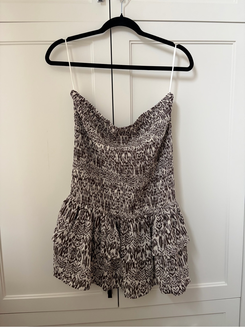 H&M Black and White Printed Mini Dress